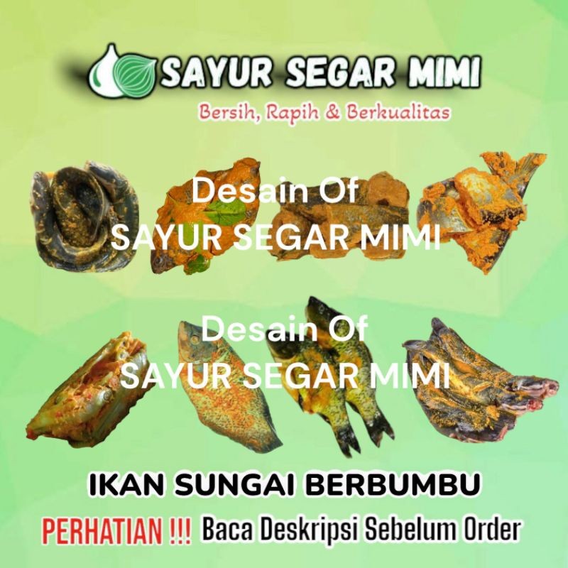 

Ikan gabus, Lele, mujair, patin, gurame, emas Bumbu Kuning Siap Goreng/bakar/pepes Gratis Box - Sayur Palembang