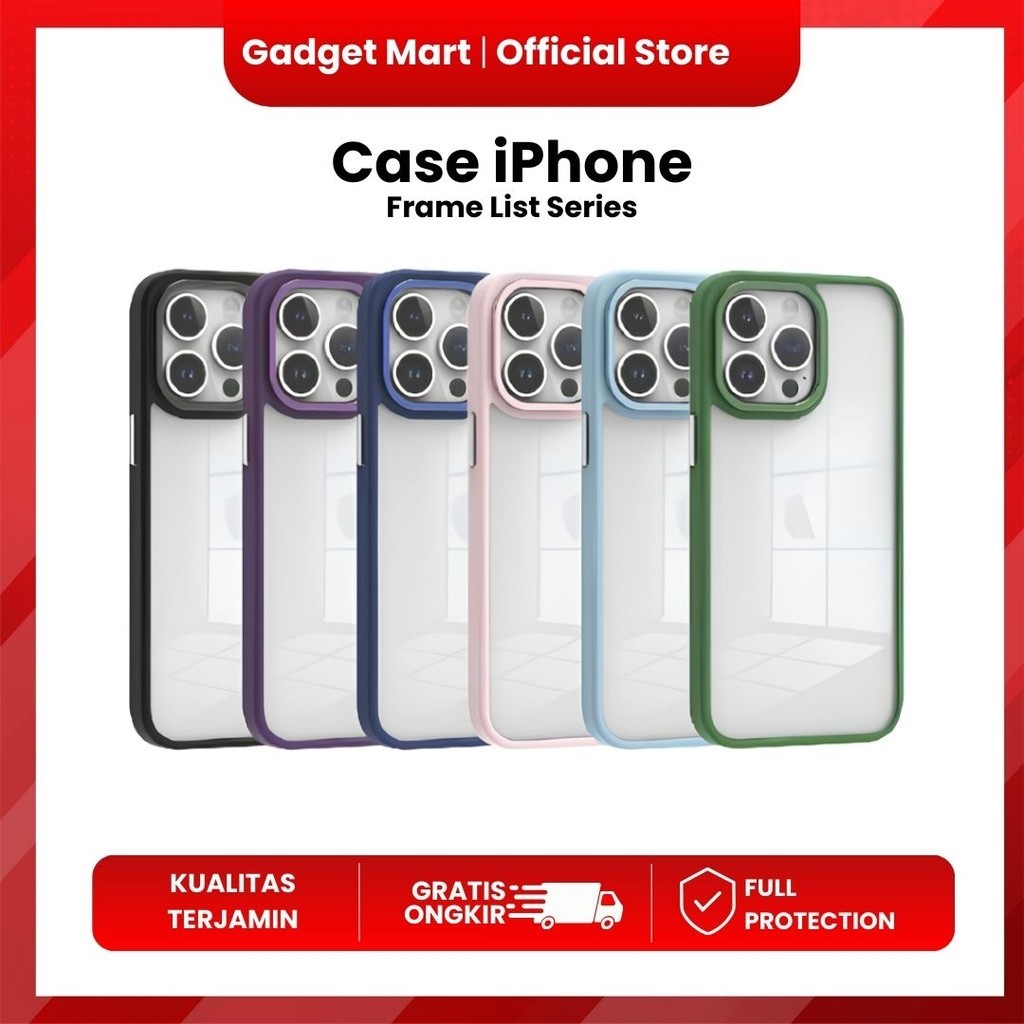Case Iphone Apple 15 Pro - Motif Frame Polos + List