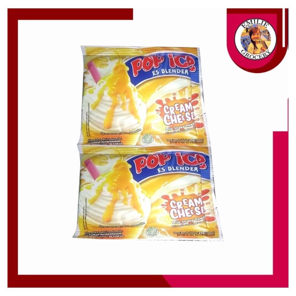 

Pop Ice Es Blender Cream Cheese Renceng 10 Pcs Sachet 25gram 25 gr