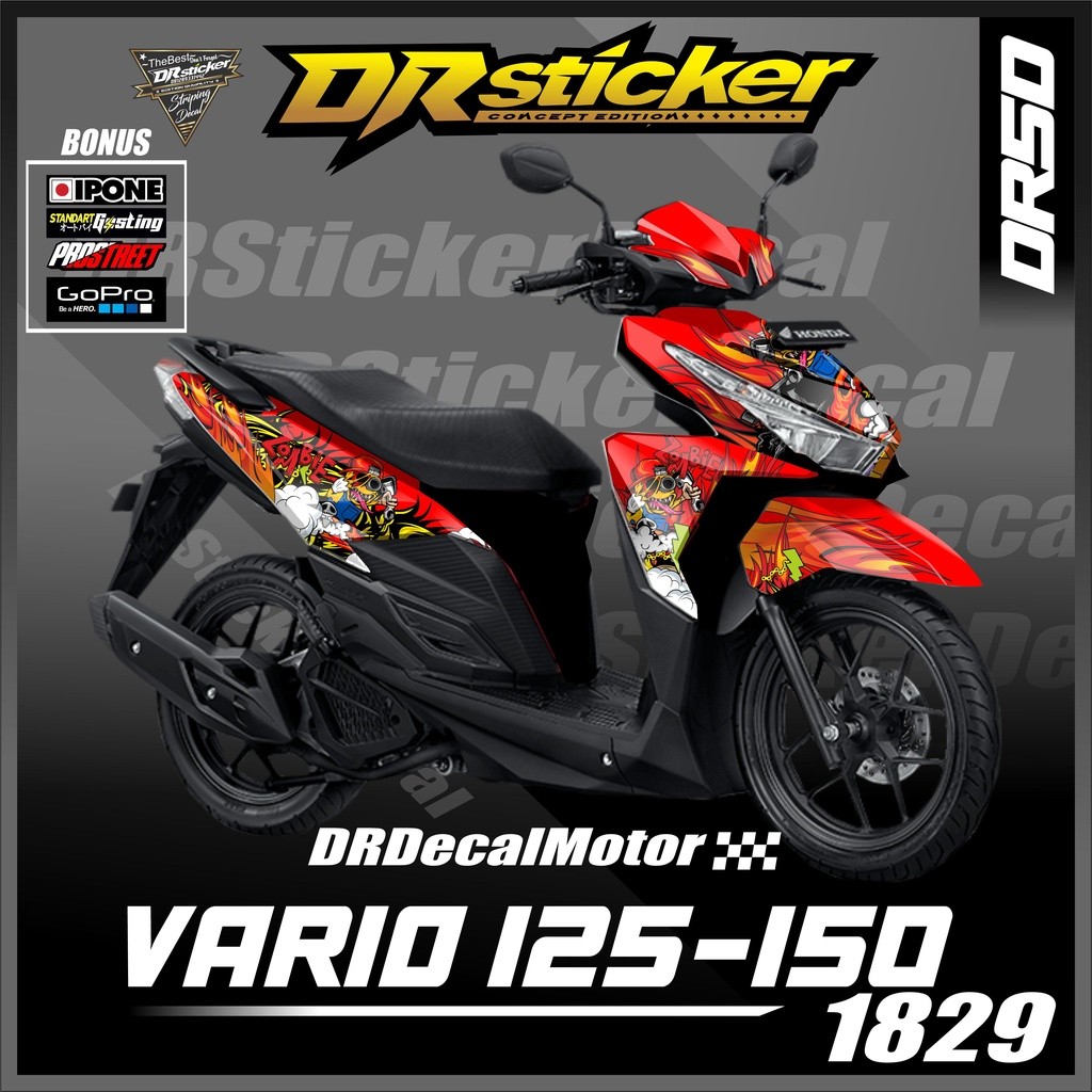Stiker Decal Motor honda Vario 125/150 2016-2018 fullbody vario led aksesoris motor Vario 125 -150 l