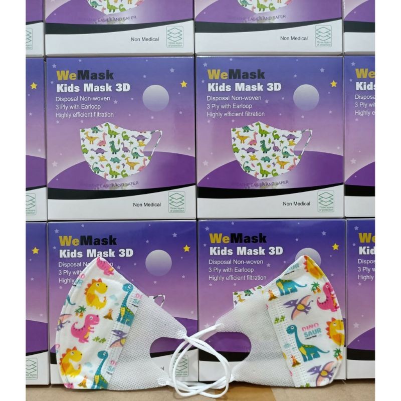 MASKER 3 PLY DUCKBILL ANAK WE MASK ECER & 1 BOX ISI 50 PCS