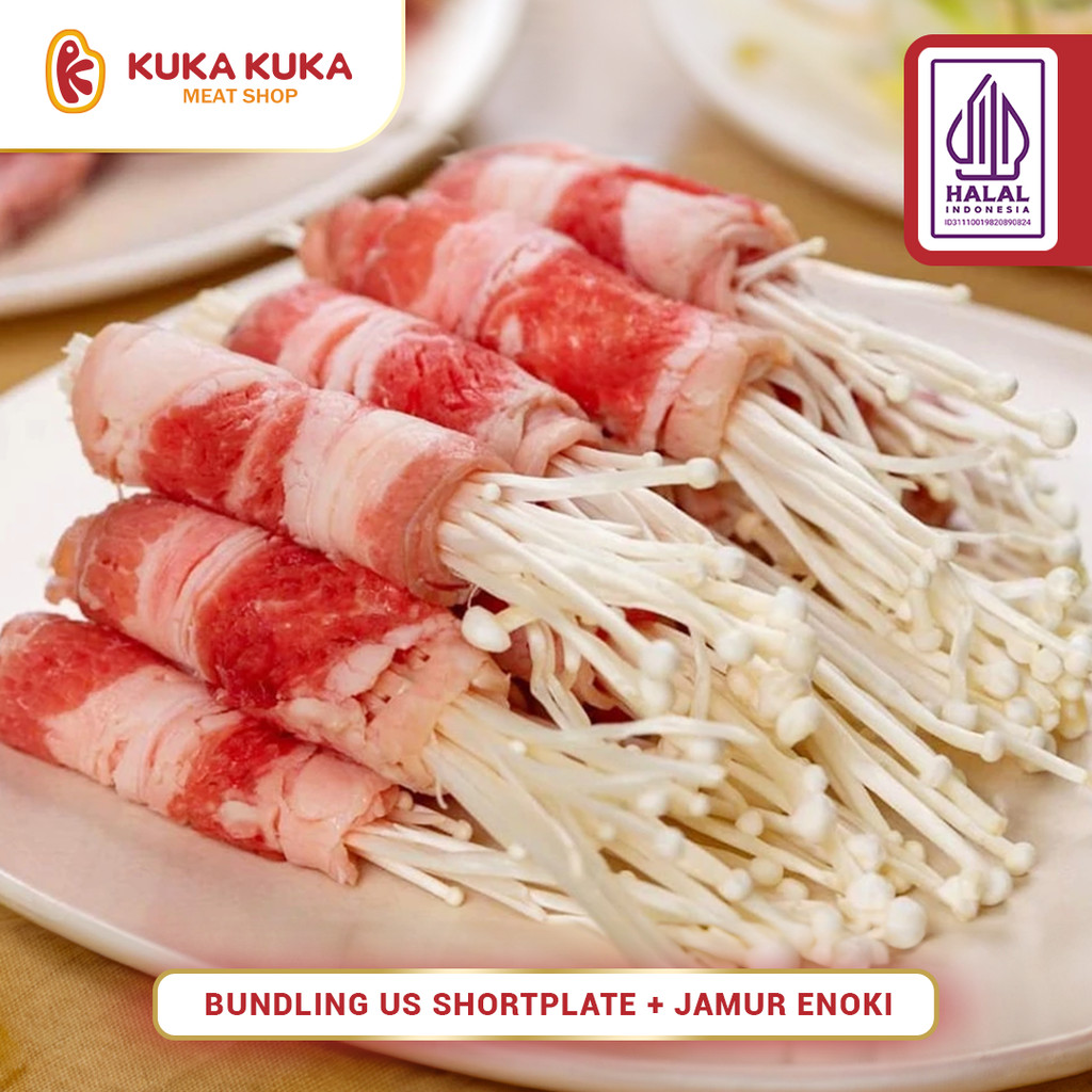 

Bundling US Shortplate 500gr + Jamur Enoki 3 Pack