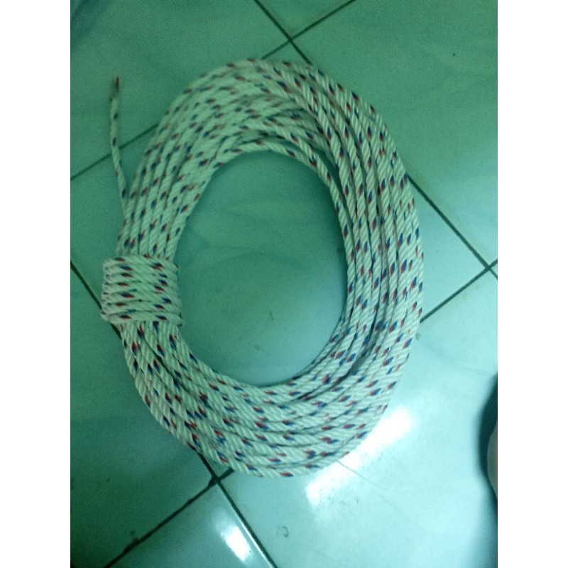 

TALI TAMBANG PLASTIK 7 MM 50 METER / TALI TAMBANG 7 MM ECERAN / TALI TAMBANG KILOAN.