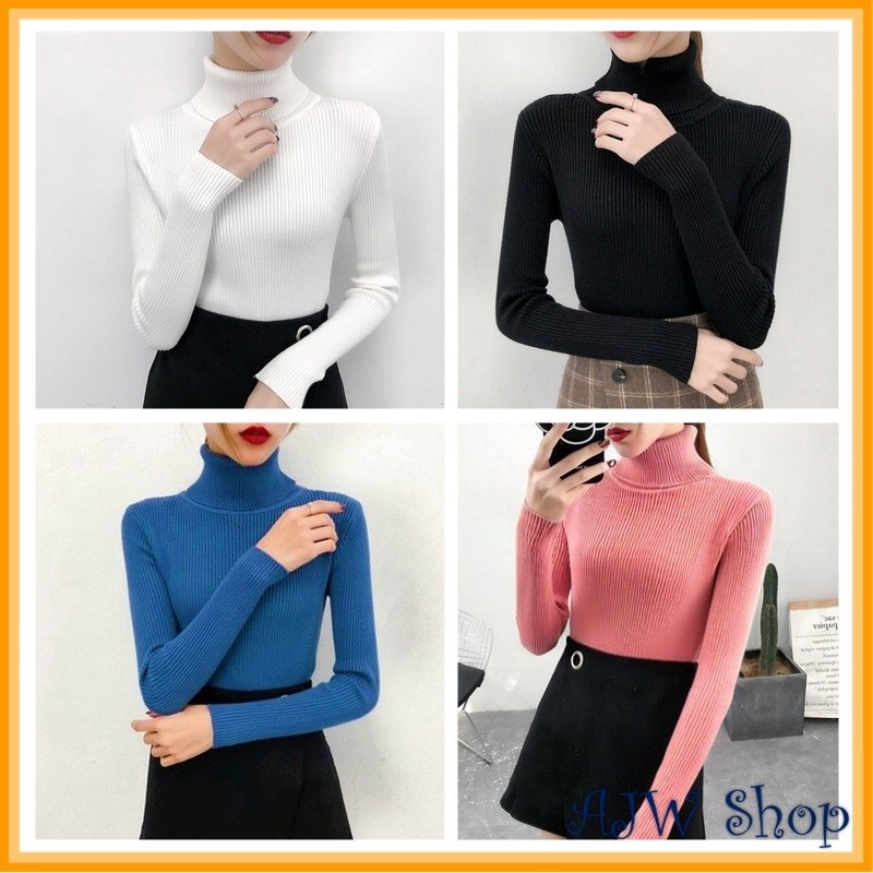 INNER RAJUT AISHA HIJAB BAJU DALAMAN TURTLENECK KNIT MANSET IMPORT BAHAN PREMIUM TEBAL DAN ADEM TF |
