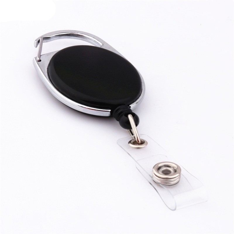

Key ring holder keyring keychain cord reel recoil badge id card office lanyard clip key chain name tag belt rope retract pull