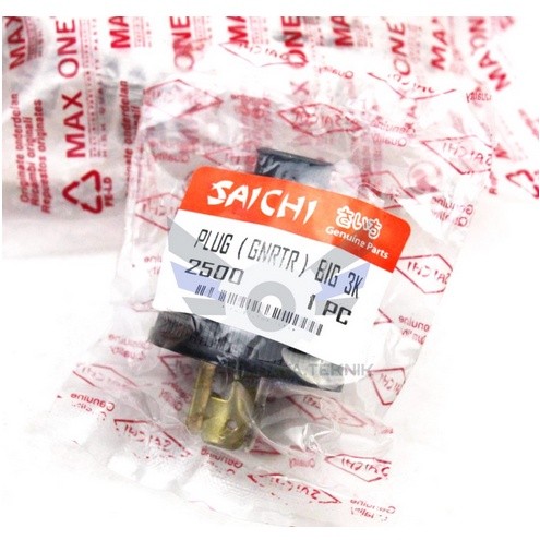 [PROMO] SAICHI Steker Plug Genset Colokan Kaki 3 Steker Putar 2500 - 5000Watt / Steker Genset