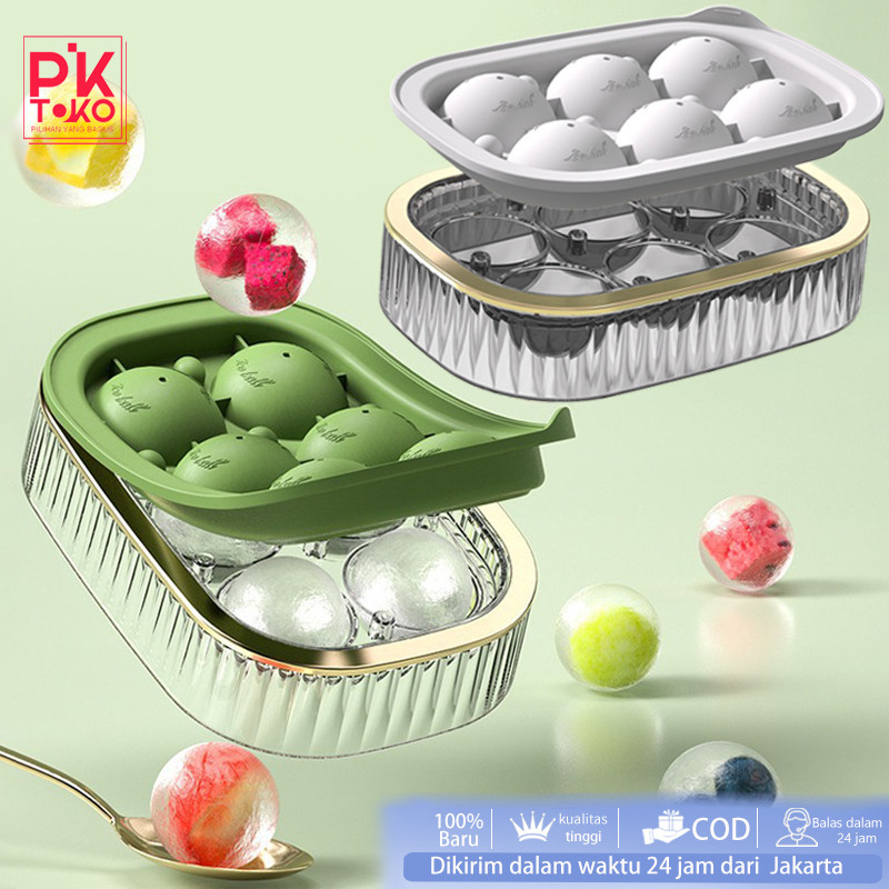 Silicone Ice Ball Maker Balls Mold Cetakan Cetakan Jelly Ball Kecil Cetakan Es Batu Silikon Bulat
