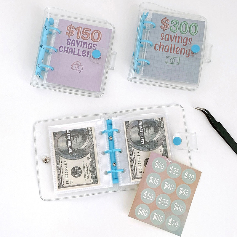 

1pc Savings Challenge Saving Money Binder With Envelope Saving Loose-leaf Notebook Cash Savings Book Budget Storage Book