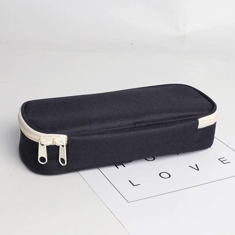 

Large Capacity Pencil Cases Simple Solid Color Oxford Fabric Pencil Cases Student Stationery Bag School Supplies