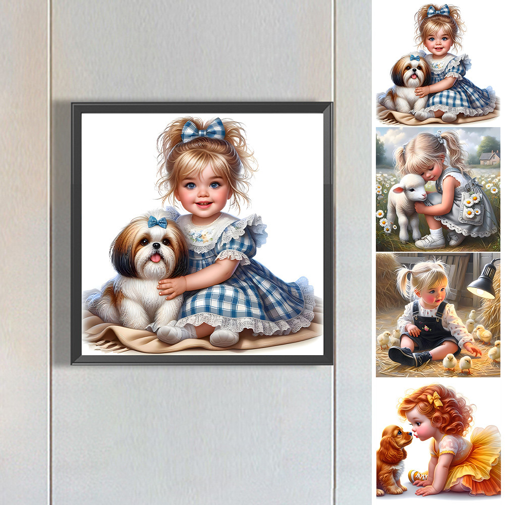 

5D DIY Full Round Drill Diamond Painting Girl Kit Home Decor Art Craft