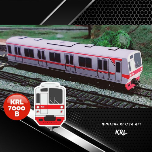 Miniatur Kereta Api Indonesia Mainan Seri KRL Commuter Line 02 - KRL-7000B