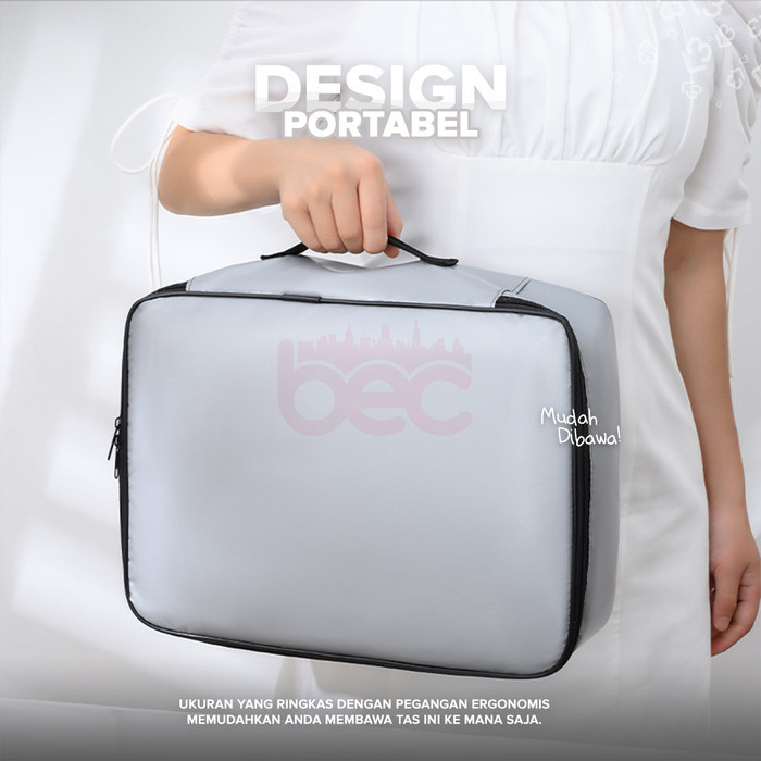 

[BEC] Tas Penyimpan Dokumen Tahan Api dan Air Tempat Berkas Map - Hitam