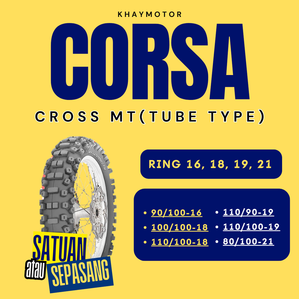 Ban Motor TRAIL CORSA MT CROSS 100/100 Ring 18 Non Tubeless