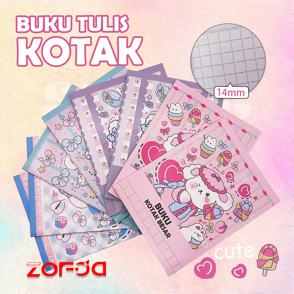 

[1pak 5/10pcs] 14*14mm Buku Catatan Persegi Besar Buku Catatan Harian Cocok untuk Perlengkapan Sekolah TK Sekolah Dasar Alat Tulis Kantor