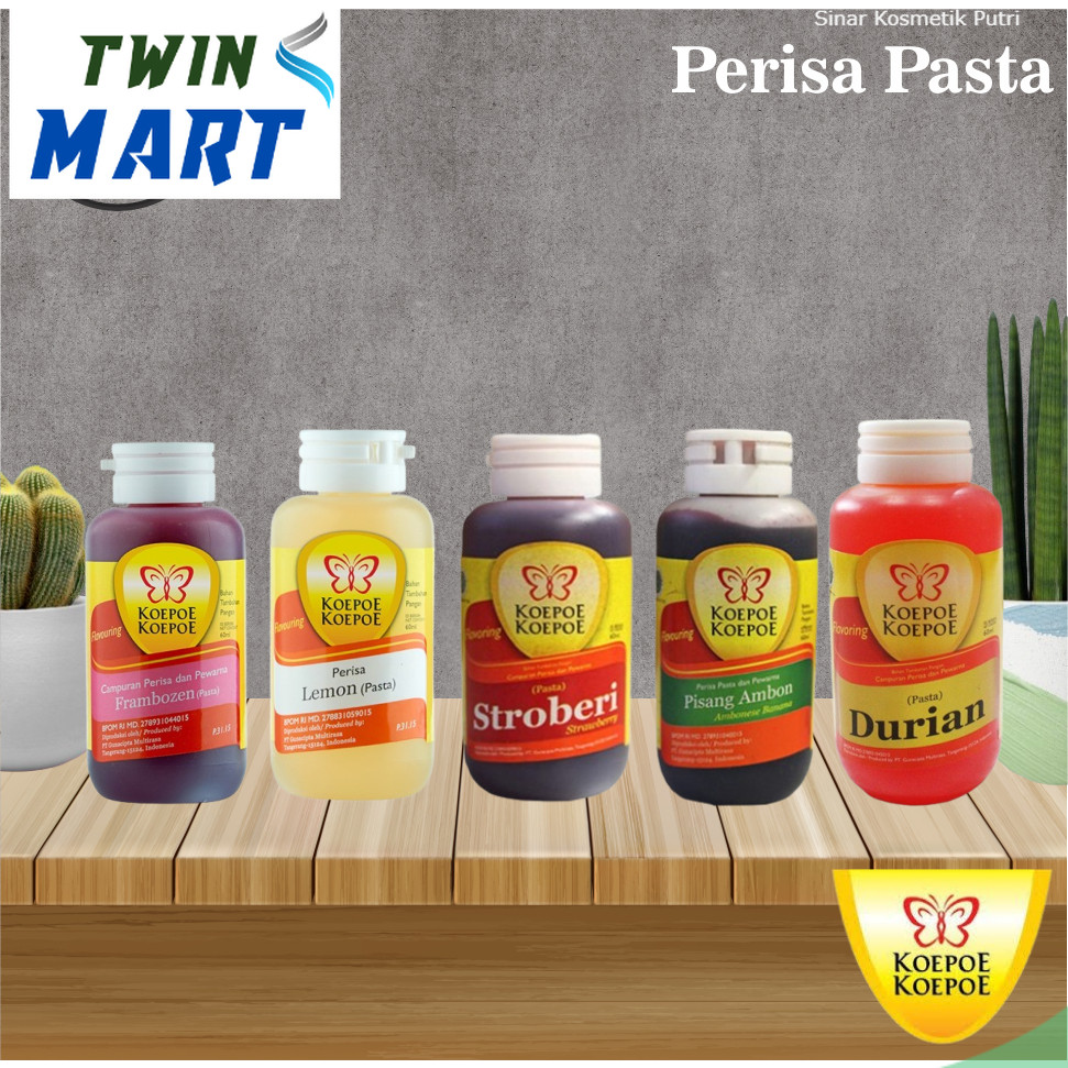 

Perisa dan Pasta Makanan / Perisa dan Pasta Merk Koepoe Koepoe / Pasta Framboze / Lemon / Durian / Pisang Ambon /Strawberry