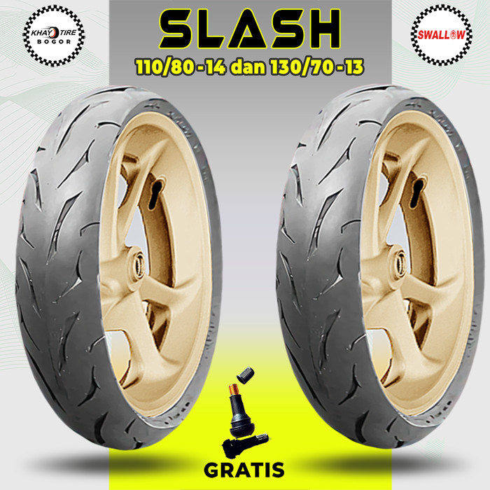 Paket Ban Motor ADV PCX160 SWALLOW SLASH 110/80-14 dan 130/70-13