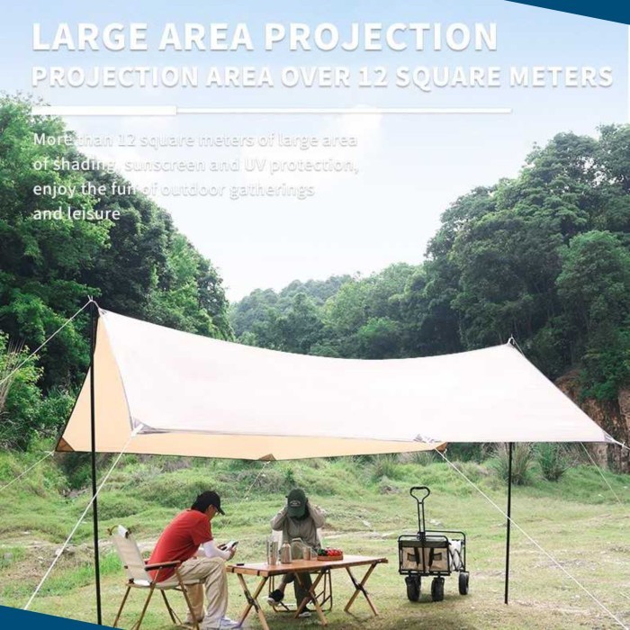 tenda camping kanopi flysheet outdoor kemah keluarga jumbo tent waterproof anti uv