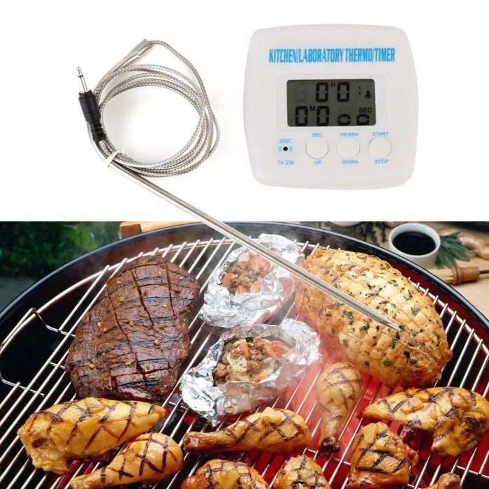Termometer Masak Daging Panggang BBQ Oven Minyak Cooking Thermometer
