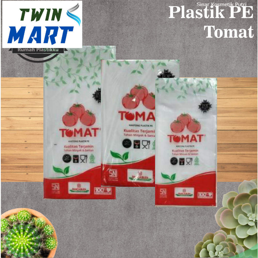 Plastik PE (Plastik Es} Merk Tomat / Ukuran 10X25 / 13X30 / 15X35