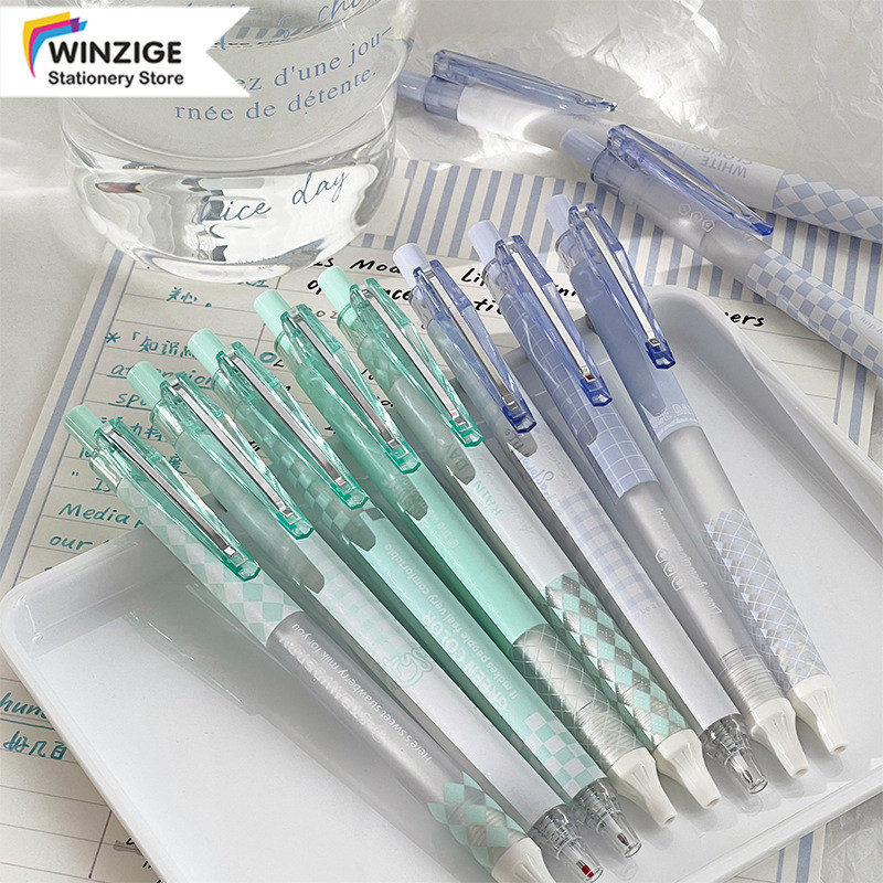 

Winzige Pulpen Gel 0.5mm 6pcs Gel Mekanik Pena Aesthetic Retractable Gel Pen Alat tulis Tinta Hitam Stationery Lucu Pulpen Tekan Gel Pena Pena