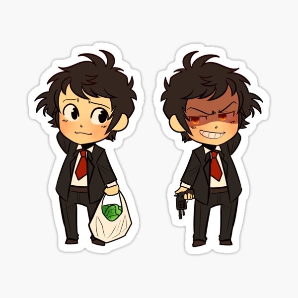 

Persona 4 Adachi Tohru Two Set 5PCS Stickers for Room Decor Art Funny Cute Stickers Bumper Car Window Print Cartoon Background