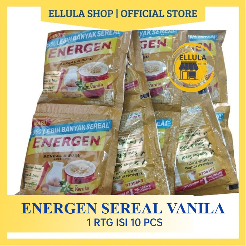 

ELLULA Shop - Energen Sereal rasa Vanilla Renceng isi 10pcs x 34gr [Renceng]