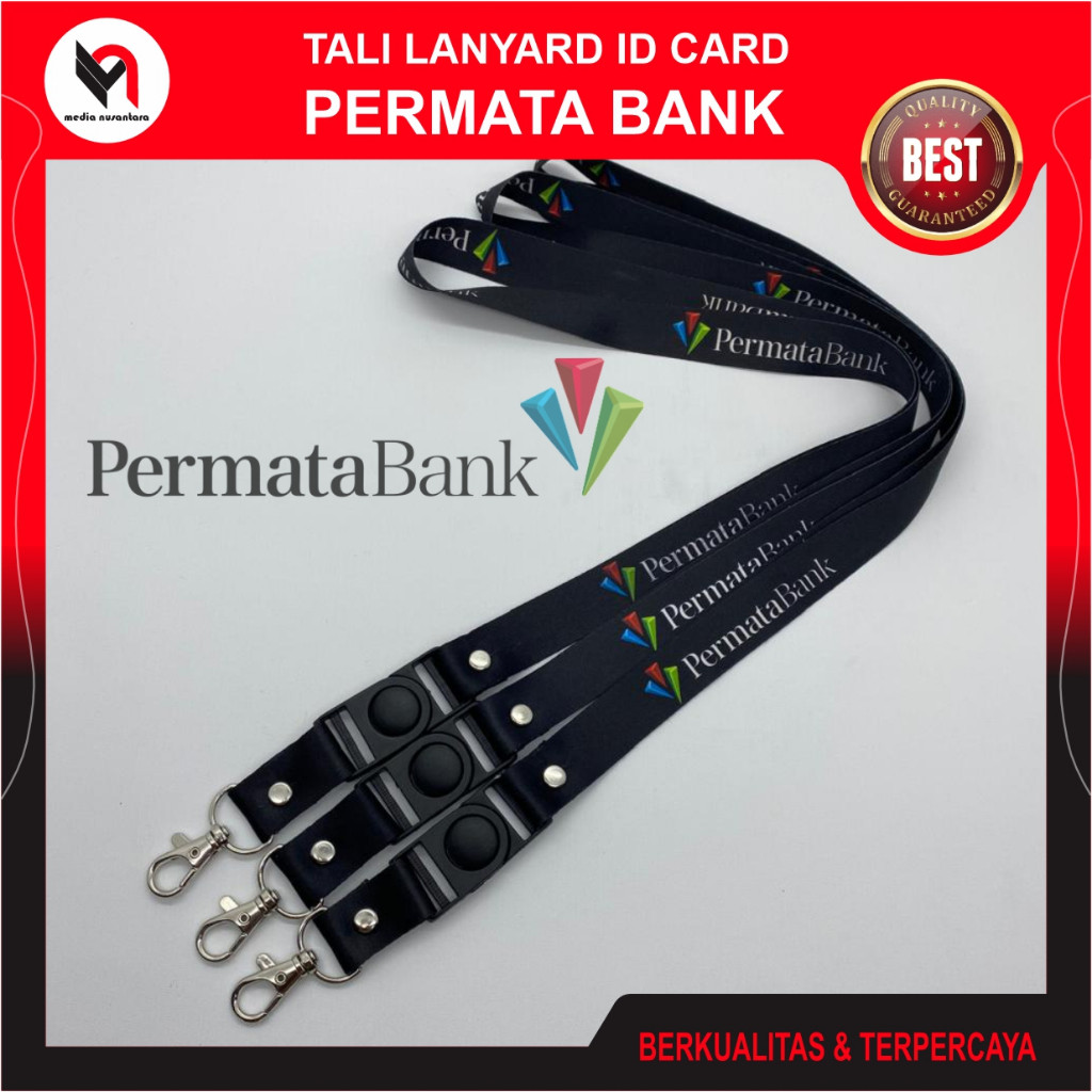 

Tali ID Card Lanyard Bank Permata Printing Full Colour