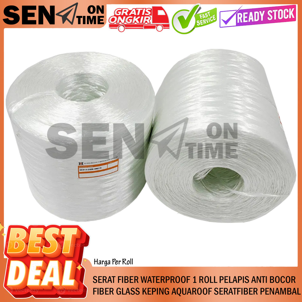 Serat Fiber 1 Roll Waterproof Pelapis Anti Bocor Piber Glass Keping Mat Penambal Bocor Nodrop Elaste