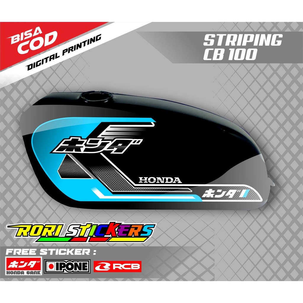 STRIPING VARIASI CB100 HONDA GANK / STICKER MOTOR HONDA CB100 CLASSIC