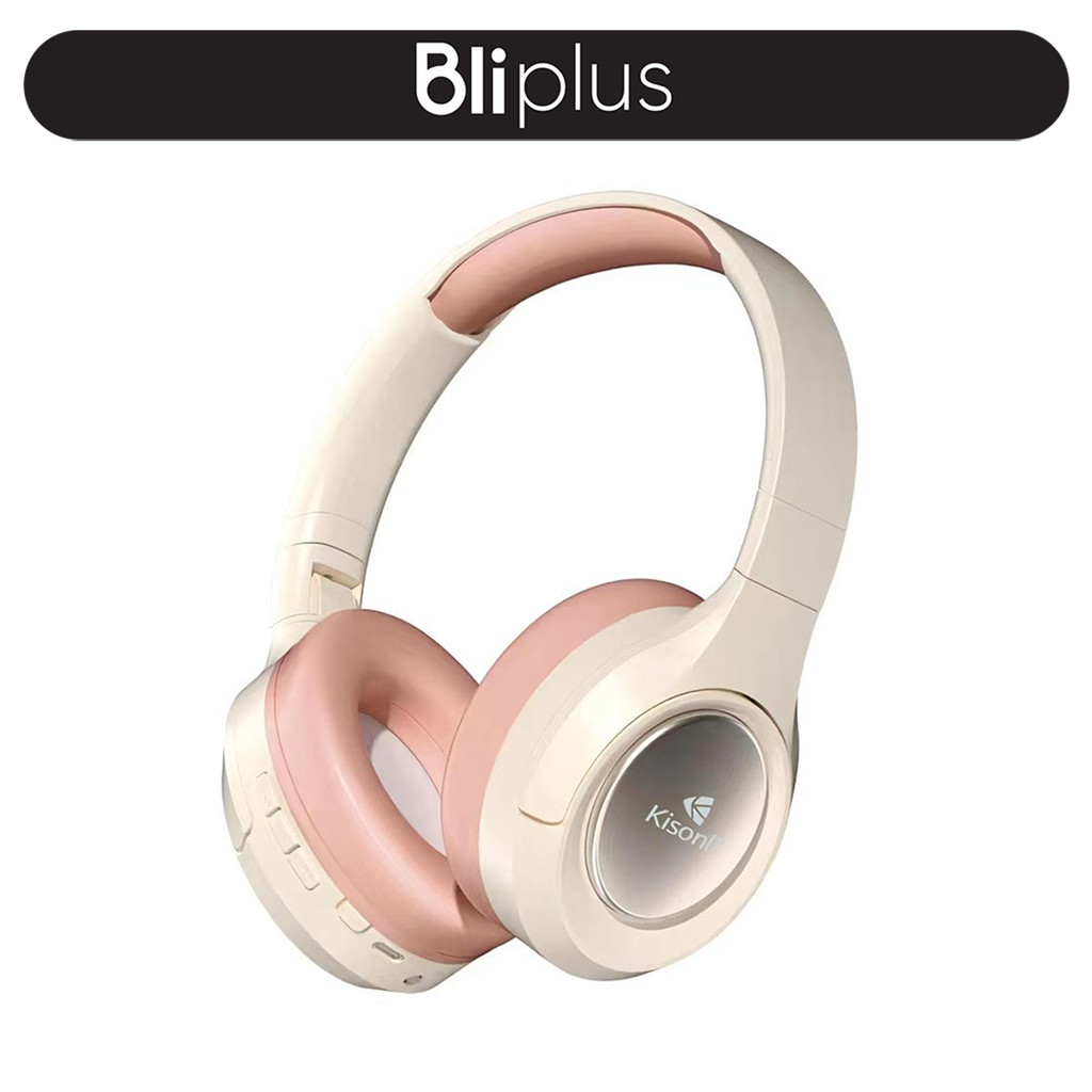 Headset Bluetooth A5 5.3 Kisonli Headphone Wireless TWS Gaming Sport Foldable