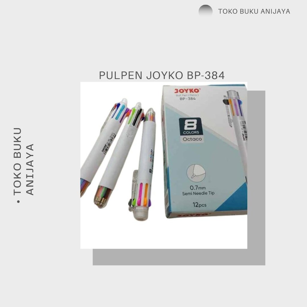 

PULPEN JOYKO BP-384 OCTACO 8 COLORS BALL PEN 0,7 MM Tinta Stationery