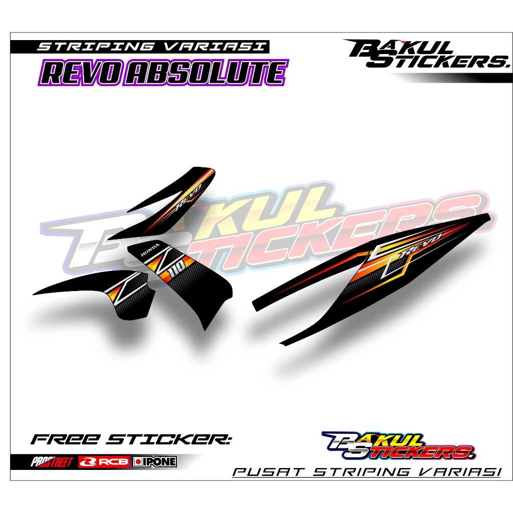 STRIPING VARIASI HONDA REVO ABSOLUTE / STICKER LIST VARIASI MOTOR HONDA REVO ABSOLUTE