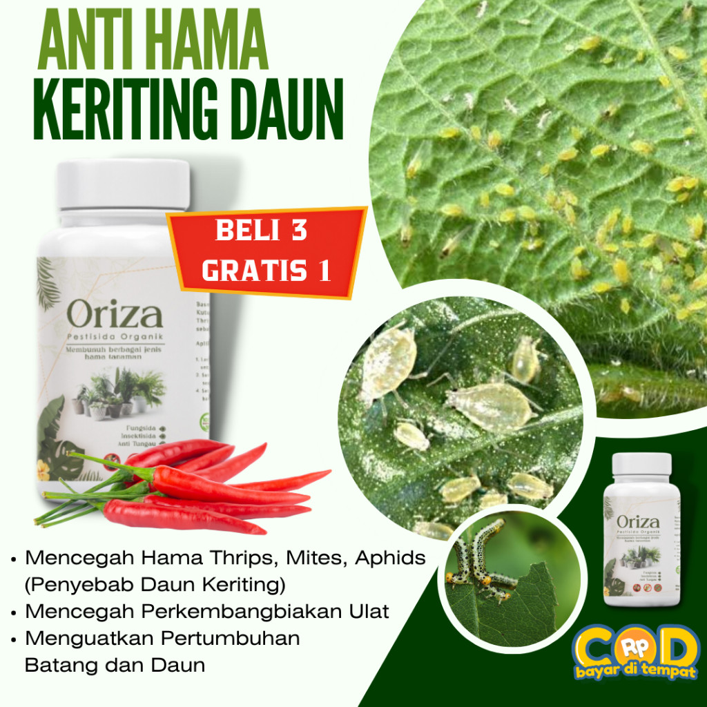 JUAL Pupuk Oriza Anti Hama 3 GRATIS 1 ALFAGREEN - Oriza Pupuk Pestisida Fungisida Insektisida Organi