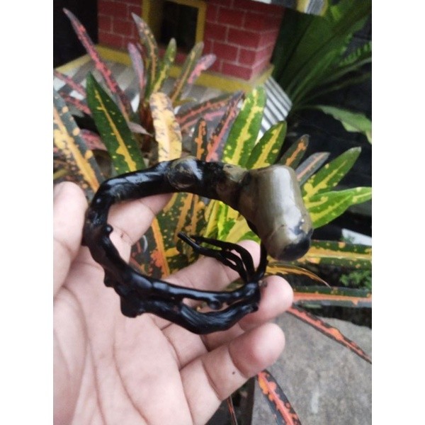 IMRON PRIBADI Gelang Akar Bahar Hitam Bonggol Unik Antik