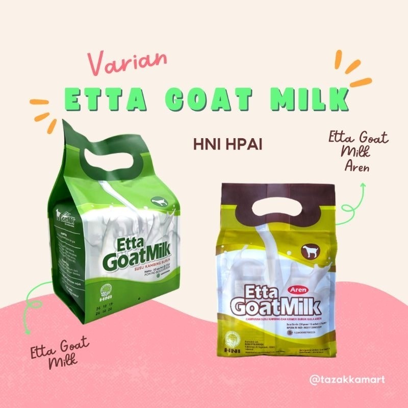 

Halal ETTA GOAT MILK EGM HNI HPAI isi 10sachet Susu Kambing Ettawa