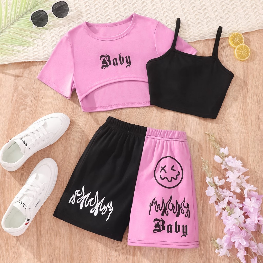 Outbox Fashion Setelan Anak Perempuan Kekinian 3 in 1 Yudicy | Baju Anak Perempuan Gaya Korea Trendy