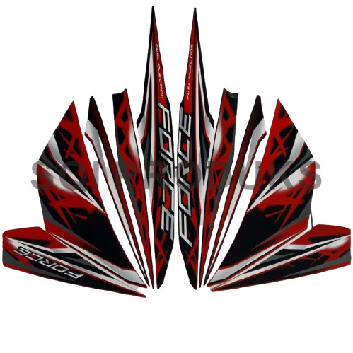 Stiker Striping Standart Vega Force 1 2015 | Stiker Body Yamaha Force 1 2015 |