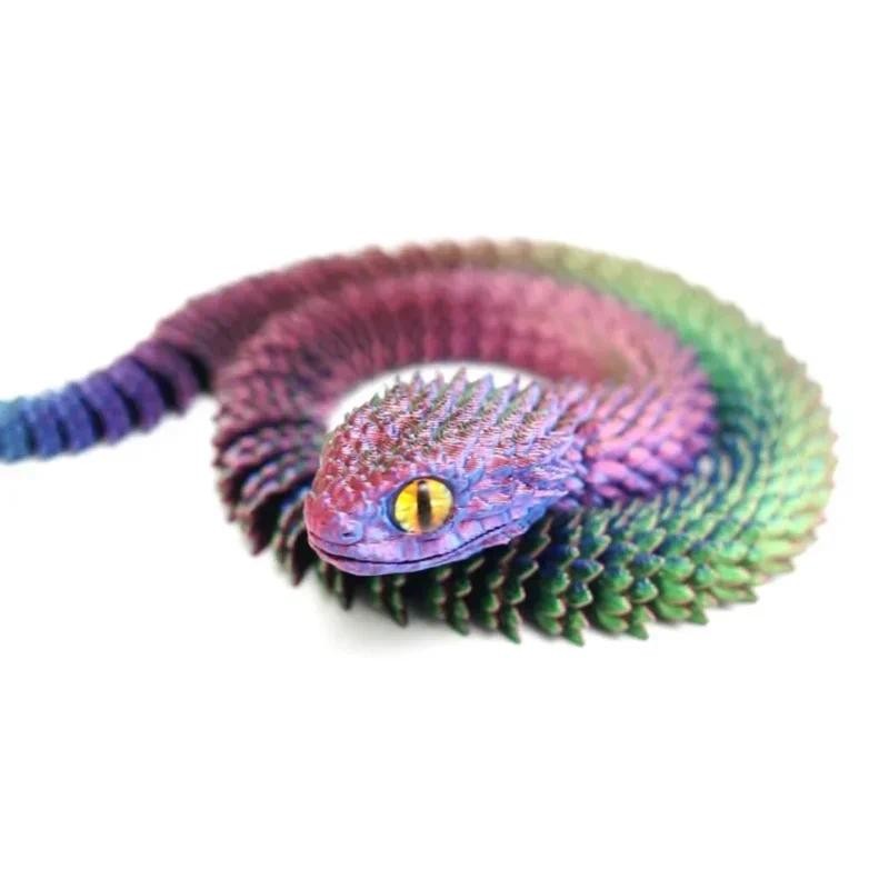 

2025 New 30cm 3D Printed Snake Decoration 3D Printed Animals Desk Accessories Room Decor Office Table Funny Snake Year Ornament