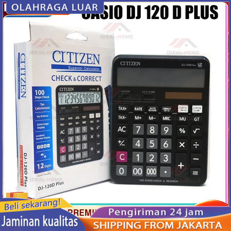 

【COD】kalkulator CASIO dj-120-plus ceck and correctKalkulator CASIO DJ-120 D Plus 12 Digit/Scientific Casio MJ-120D PLUS Office Desktop 300 Steps Check Correct Series Calculator 12 Digits