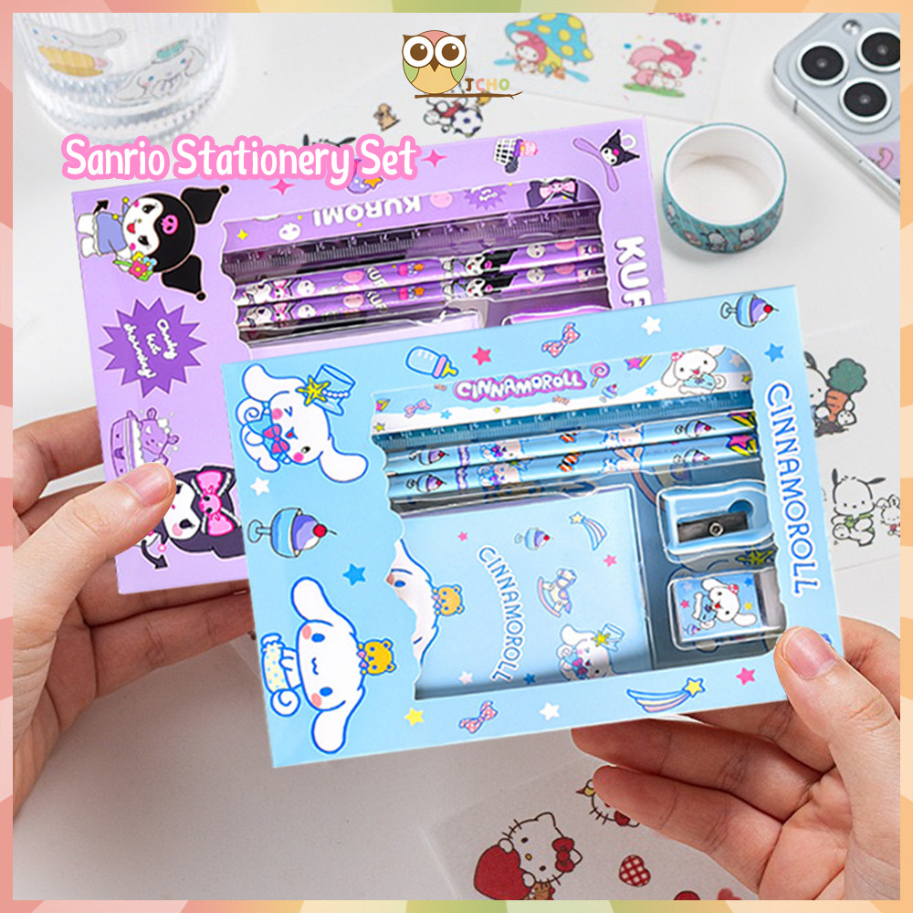 

JCHO Alat Tulis Set Anak Stationery Set Lucu Karakter Set Alat Tulis Set Sekolah Anak TK Sanrio Melody