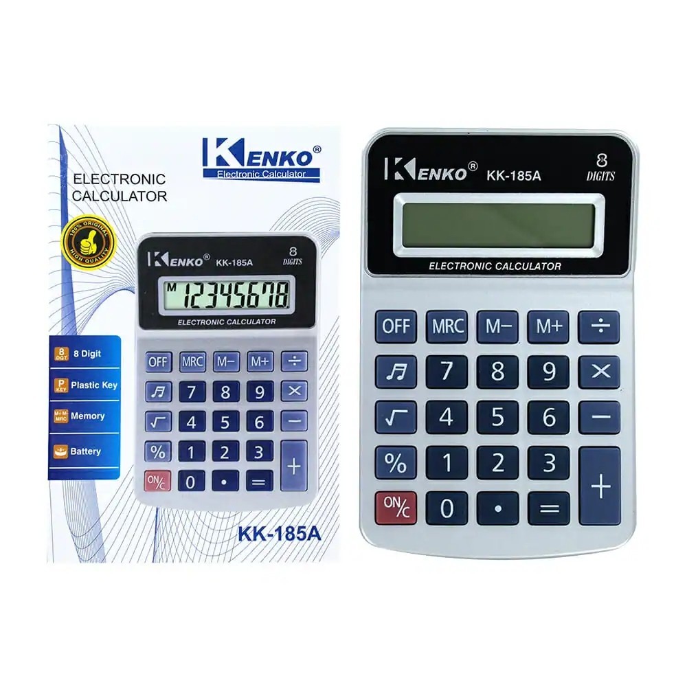 

Kalkulator Calculator Kenko Practical Kenko KK 185A KK-185A Box Putih 8 Digit