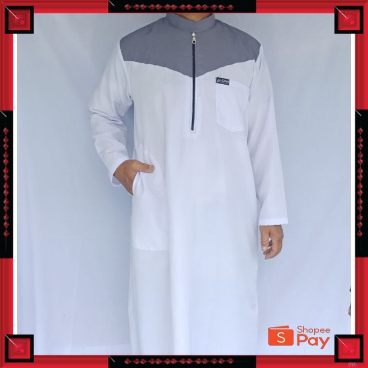 [PREMIUM ORIGINAL] Jubah Kombinasi / gamis Pria lengan panjang / Gamis pria termurah/ Jubah pria