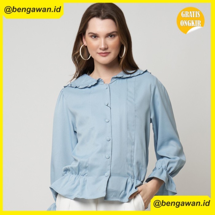 (MONE) Monellina 601064 Blouse Wanita Lengan Panjang - Salem, L