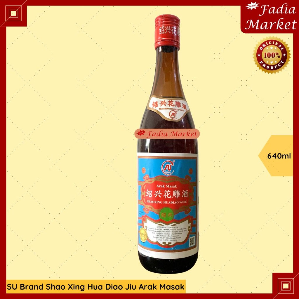 

SU Brand Shao Xing Hua Diao Chiew Sao Sing Hua Tiao Ciu Arak Masak Bumbu Dapur 640ml