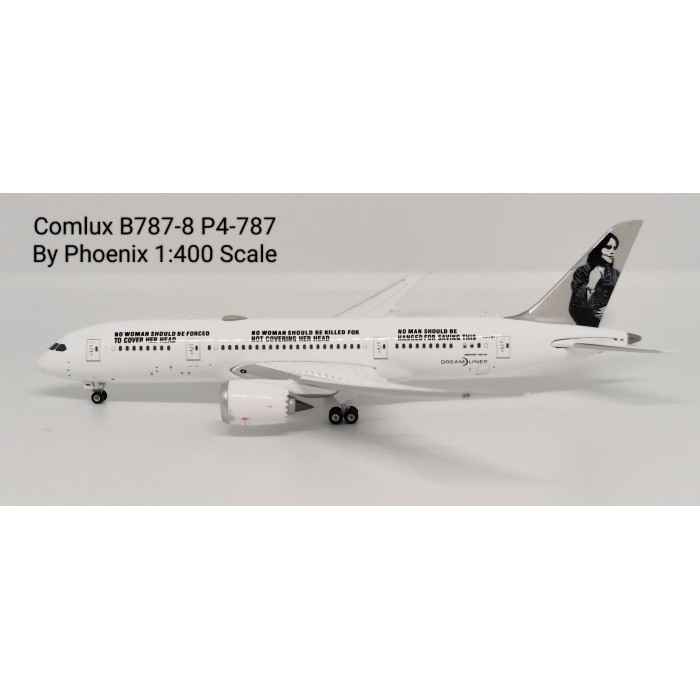 Pesawat Terbang Comlux B787-8 P4-787  Phoenix Skala 1/400 Diecast