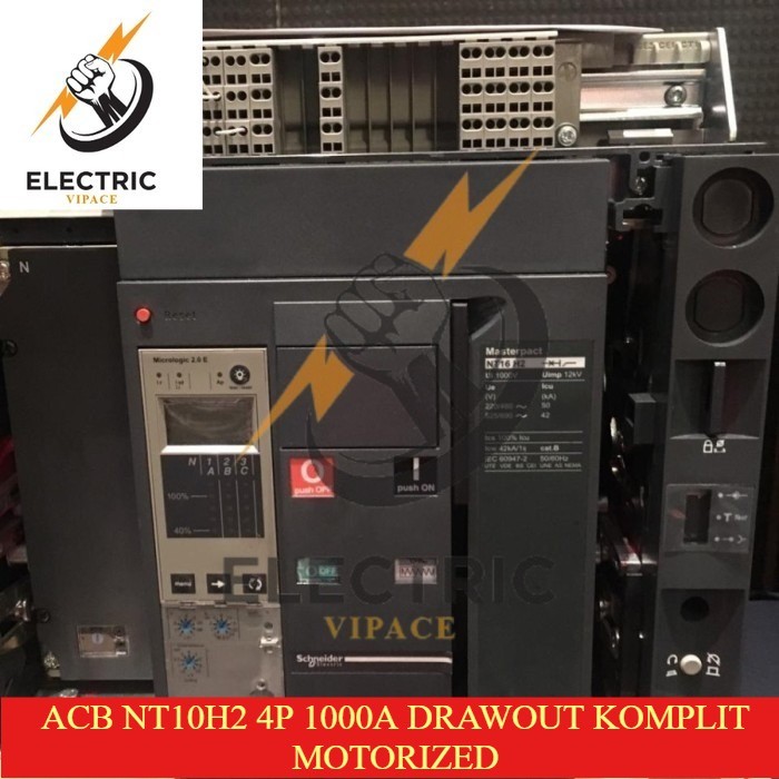ACB NT10H2 4P 1000A DRAWOUT KOMPLIT MOTORIZED ORIGINAL SCHNEIDER
