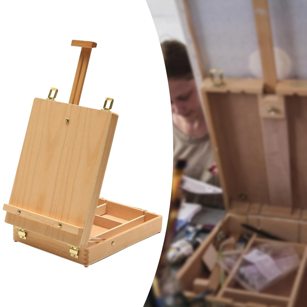 

Tabletop Easel Painting Storage Box Sketch Box for Artist Painting Beginner