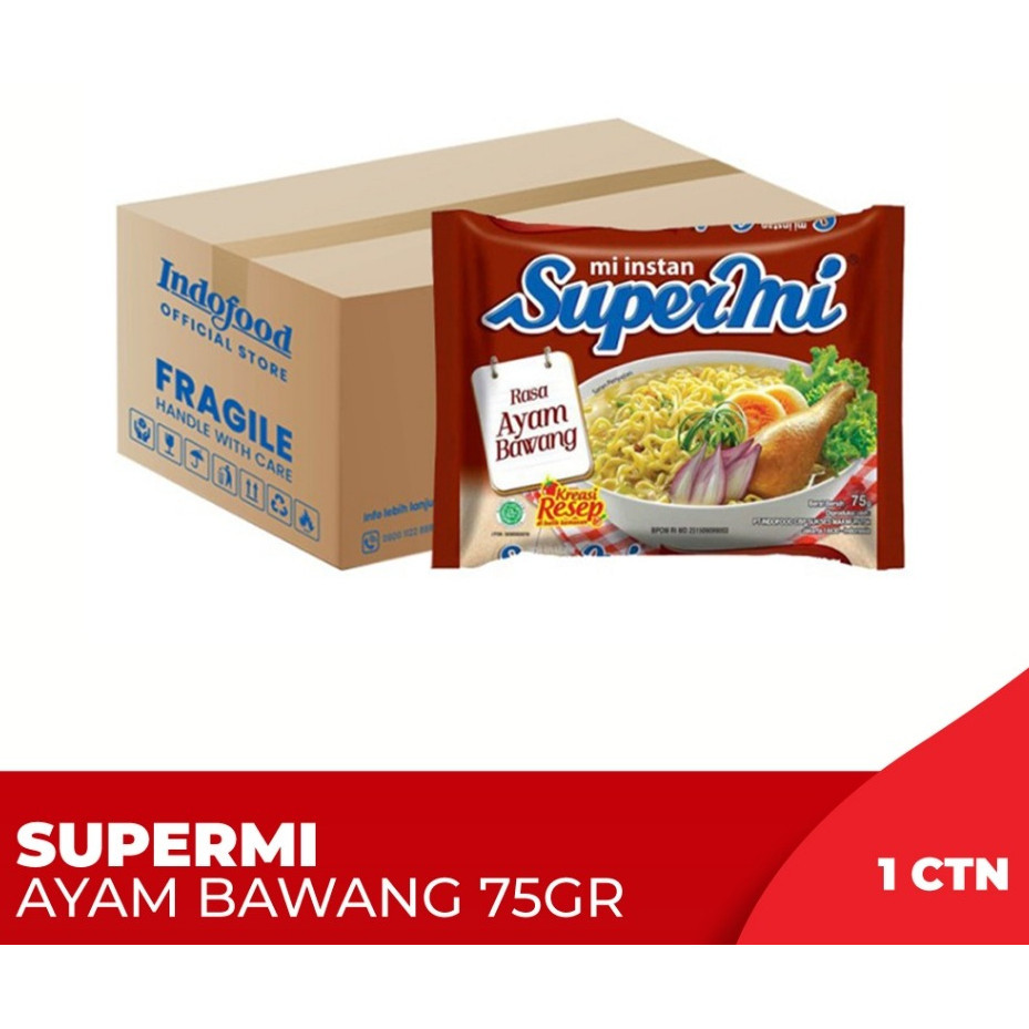 

1 ctn - Supermi Ayam Bawang 75gr indofood