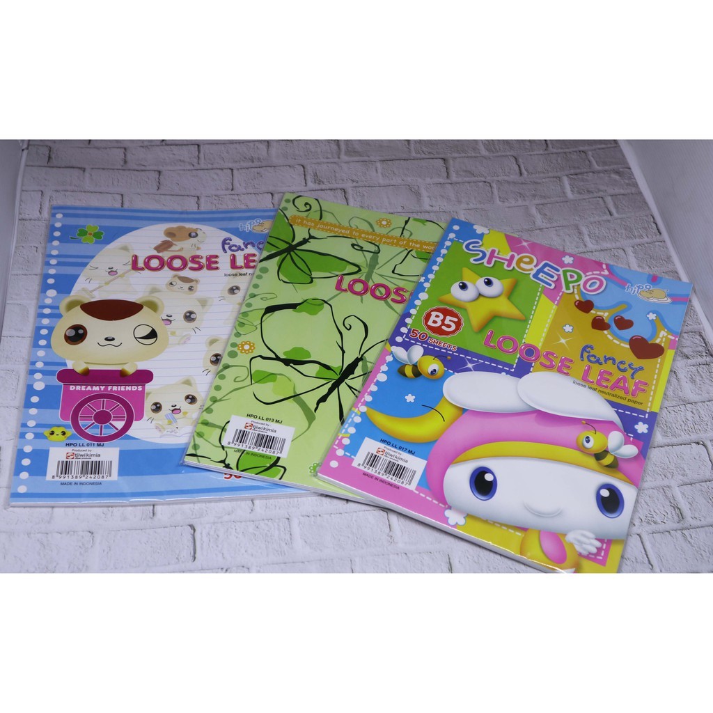 

Kertas Binder / Loose Leaf Hippo 50 Lbr B5