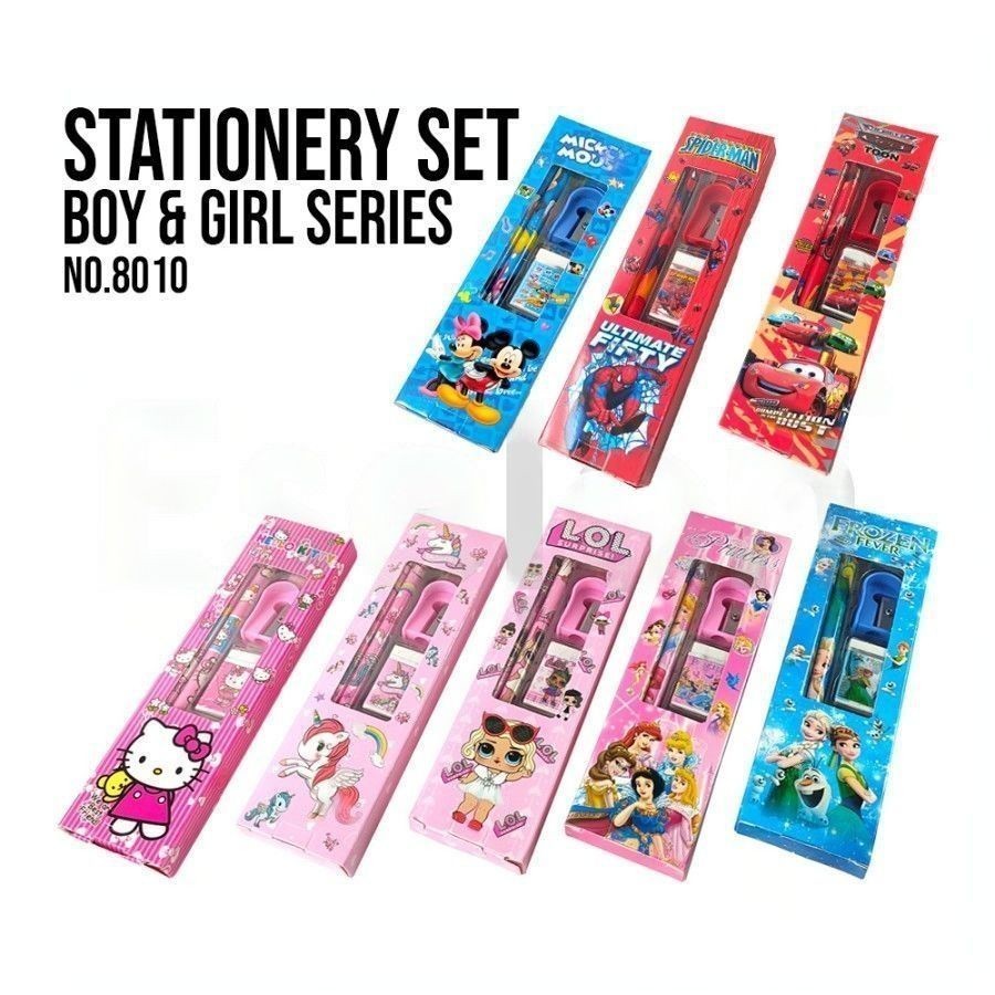 

Stationery Set 5in1 / Alat tulis set /paket alat tulis karakter 8010
